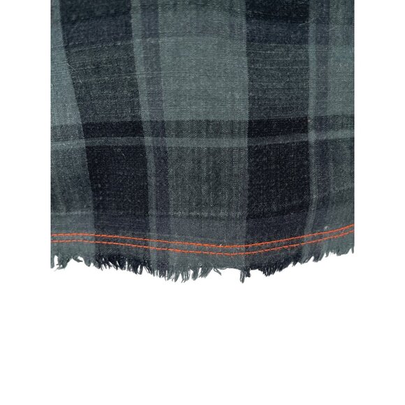 3J Workshop Johnny Was Plaid Shirt Embroidered Accents Fringe Hem Womens S - Picture 6 of 8